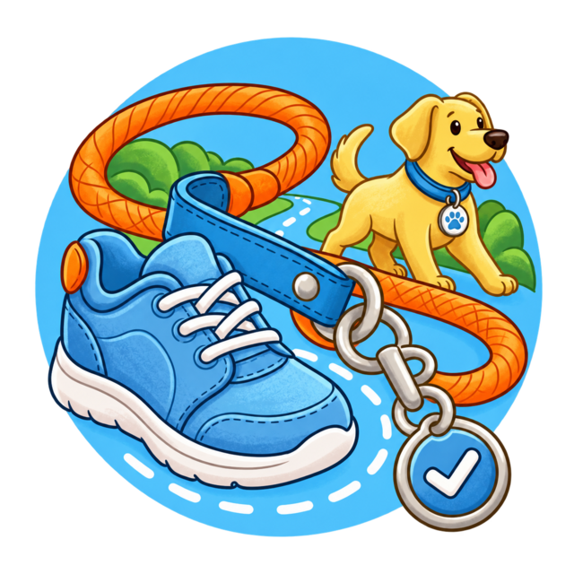 Dog walker illustration